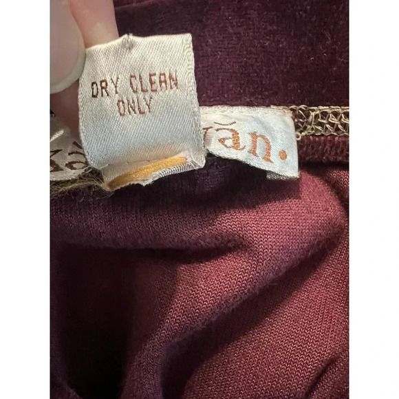 VTG Velour Maxi Skirt Womens Medium Merlot Sporty Spice Varsity Drawstring Y2K - Picture 11 of 11